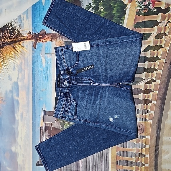 J Brand High Rise Crop Distressed High Waist Jeans Ruby Mystic Size 26 NWT - Picture 2 of 7